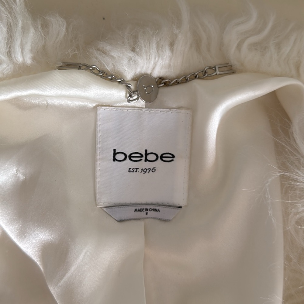HipVintage Chic natural white Faux Fur Glam Jacket coat - Picture 5 of 5